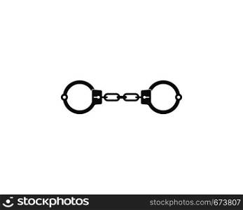 Handcuffs vector icon design illustration