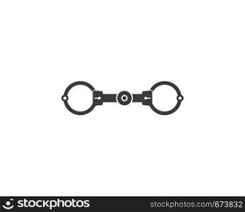 Handcuffs vector icon illustration design