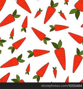 Handdrawn easter seamless pattern with carrot , vector illustration. Handdrawn easter seamless pattern