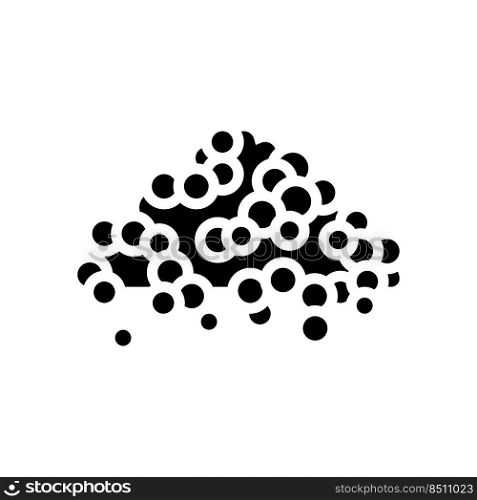 handful of pepper glyph icon vector. handful of pepper sign. isolated symbol illustration. handful of pepper glyph icon vector illustration