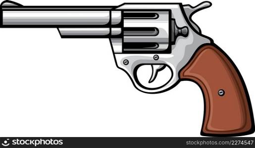 Handgun  pistol vector, revolver 