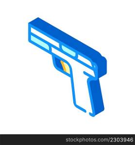 handgun weapon isometric icon vector. handgun weapon sign. isolated symbol illustration. handgun weapon isometric icon vector illustration