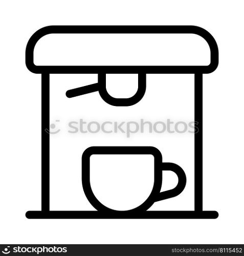 Handheld coffee brewing machine at cafe