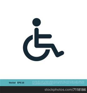 Handicap / Disability Icon Vector Logo Template Illustration Design. Vector EPS 10.