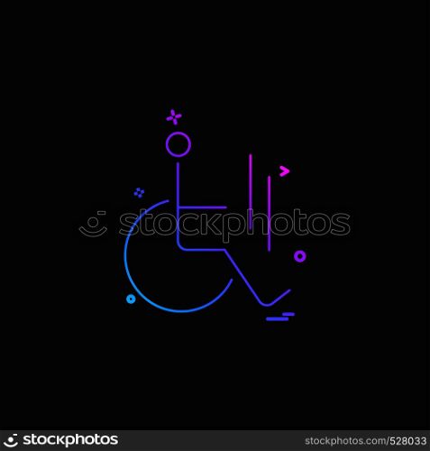 Handicap icon design vector