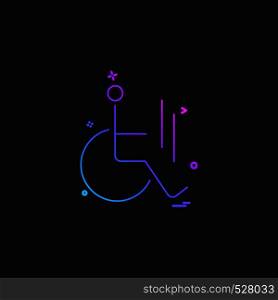 Handicap icon design vector