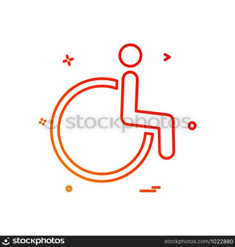 Handicapped icon design vector