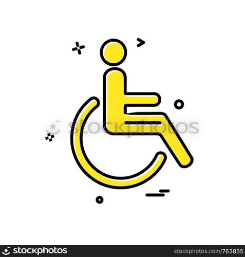 handicapped icon design vector