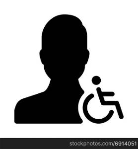 Handicapped User, icon on isolated background