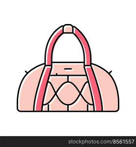 handle bag woman color icon vector. handle bag woman sign. isolated symbol illustration. handle bag woman color icon vector illustration