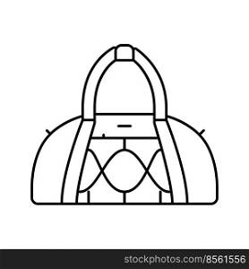 handle bag woman line icon vector. handle bag woman sign. isolated contour symbol black illustration. handle bag woman line icon vector illustration