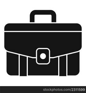 Handle briefcase icon simple vector. Business bag. Hand suitcase. Handle briefcase icon simple vector. Business bag