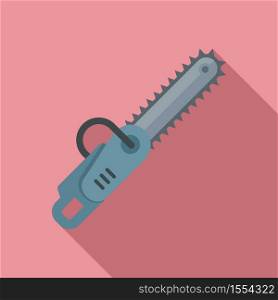 Handle chainsaw icon. Flat illustration of handle chainsaw vector icon for web design. Handle chainsaw icon, flat style