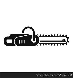 Handle chainsaw icon. Simple illustration of handle chainsaw vector icon for web design isolated on white background. Handle chainsaw icon, simple style