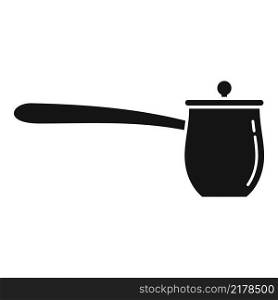 Handle coffee pot icon simple vector. Hot drink. Bean food. Handle coffee pot icon simple vector. Hot drink