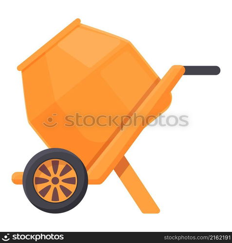 Handle concrete mixer icon cartoon vector. Cement truck. Machine building. Handle concrete mixer icon cartoon vector. Cement truck