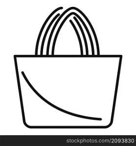 Handle eco bag icon outline vector. Fabric cloth. Reusable cotton. Handle eco bag icon outline vector. Fabric cloth