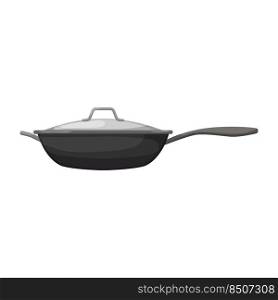 handle frying pan kitchen cartoon. handle frying pan kitchen sign. isolated symbol vector illustration. handle frying pan kitchen cartoon vector illustration