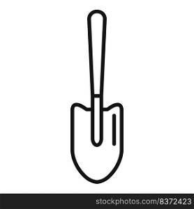 Handle shovel icon outline vector. Organic garden. Farming agriculture. Handle shovel icon outline vector. Organic garden