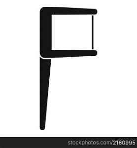 Handle toothpick icon simple vector. Tooth pick. Food stick. Handle toothpick icon simple vector. Tooth pick