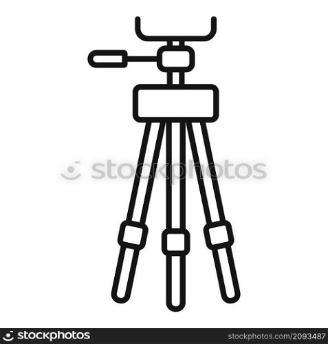 Handle tripod icon outline vector. Mobile phone stand. Photo camera tripod. Handle tripod icon outline vector. Mobile phone stand