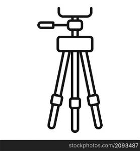 Handle tripod icon outline vector. Mobile phone stand. Photo camera tripod. Handle tripod icon outline vector. Mobile phone stand