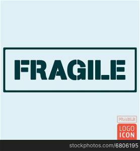 Handle with care. Fragile package handling label. Handle with care symbol. Vector illustration.