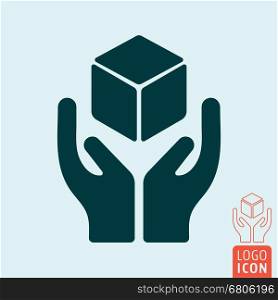 Handle with care. Handle with care icon. Package handling label. Vector illustration.
