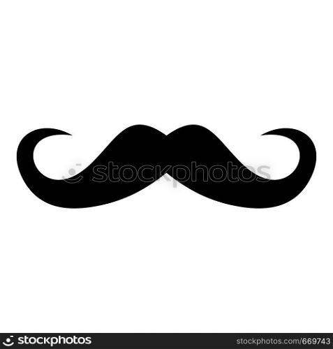 Handlebar mustache icon. Simple illustration of handlebar mustache vector icon for web. Handlebar mustache icon, simple style.