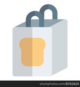 Handled shopper bag with bread
