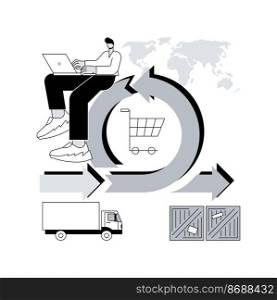 Handling and order processing abstract concept vector illustration. Order documentation, processing system, handling customer request, logistics, automated logistics operations abstract metaphor.. Handling and order processing abstract concept vector illustration.