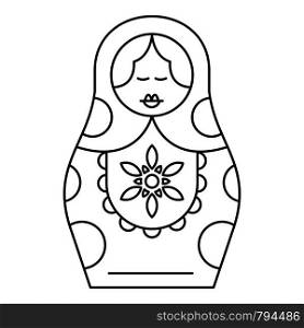 Handmade nesting doll icon. Outline handmade nesting doll vector icon for web design isolated on white background. Handmade nesting doll icon, outline style
