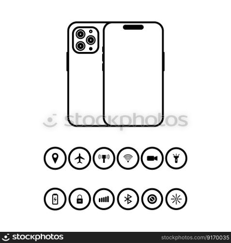 handphone icon logo vector design