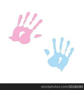 handprint of girl and boy