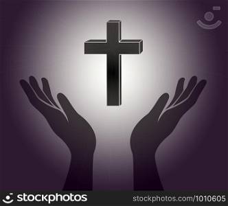 hands and cross sign