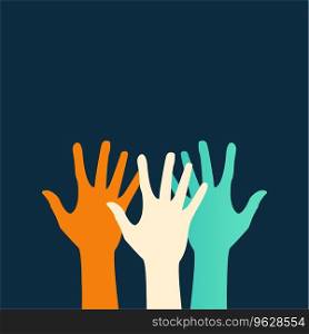 Hands color abstraction eps Royalty Free Vector Image