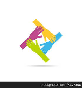 hands connecting icon