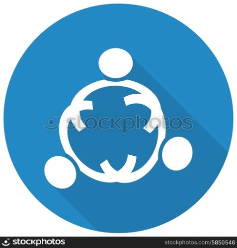 Hands Deal Design Icon with a long shadow
