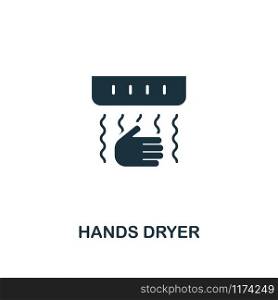 Hands Dryer icon. Premium style design from hygiene collection. Pixel perfect hands dryer icon for web design, apps, software, printing usage.. Hands Dryer icon. Premium style design from hygiene icons collection. Pixel perfect Hands Dryer icon for web design, apps, software, print usage