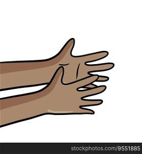 Hands get to take something. Giving Gesture. Cartoon illustration.. Hands get to take something. Giving Gesture.