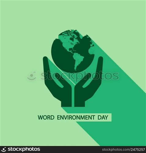 Hands hold the earth, World Environment Day.