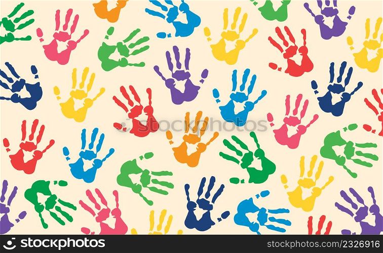 hands kids color art background