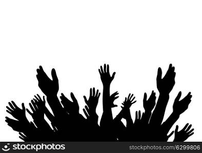 Hands Raised Up - Symbol of Freedom the Choice, Fun. Vector Illustration. EPS10. Hands Raised Up - Symbol of Freedom the Choice, Fun. Vector Ill