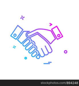 Hands shake icon design vector