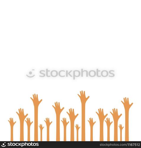 Hands up background ilustration vector template