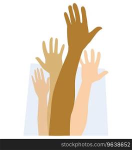 Hands up Royalty Free Vector Image