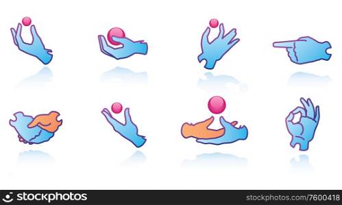Hands web icons. Some vector hands web icons.