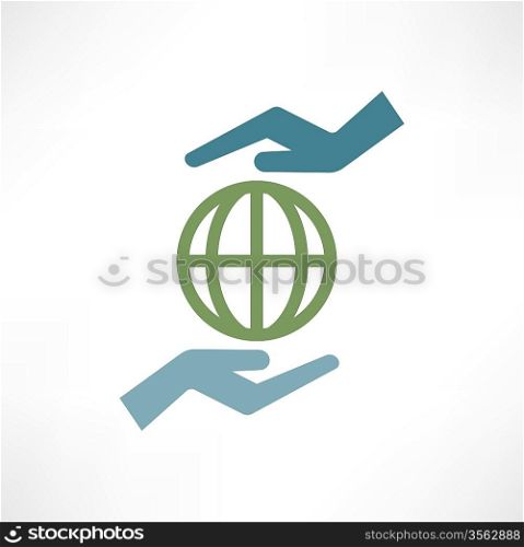 Hands with earth