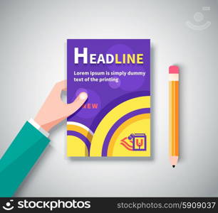 Hands with infographic business brochures banners headline, strategy. Modern stylized graphics data visualization. Web banners marketing and promotional materials, flyers, presentation templates