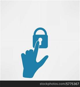 Hands with key icon